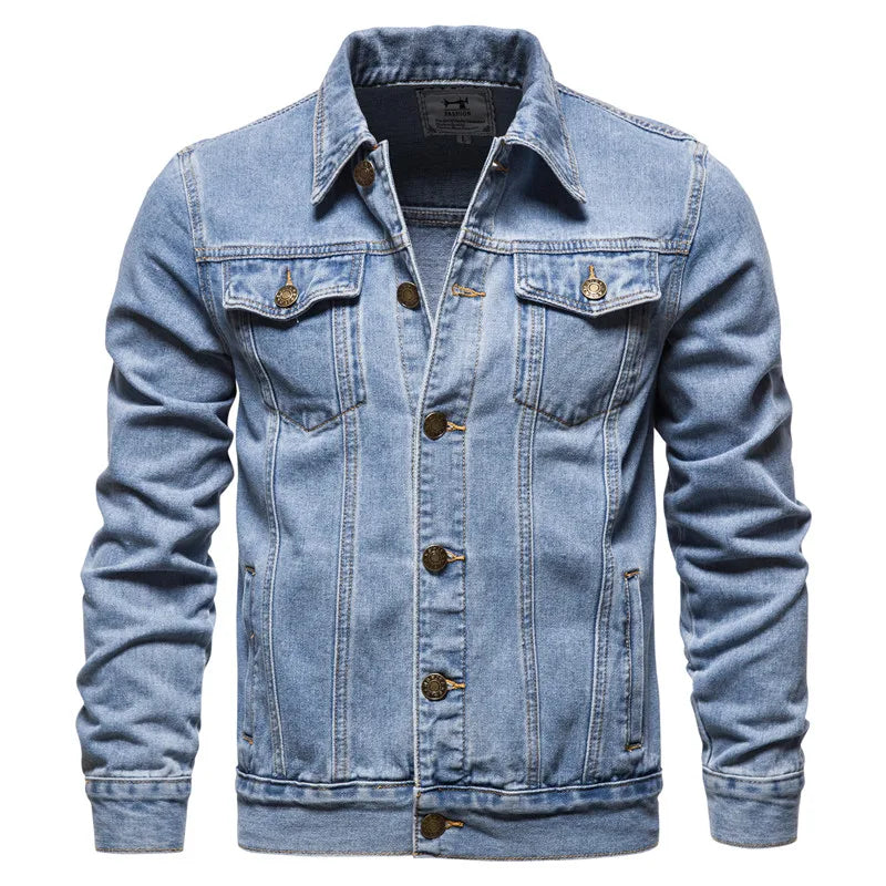 Denim Jacket Men Fashion Motorcycle Jeans Jackets