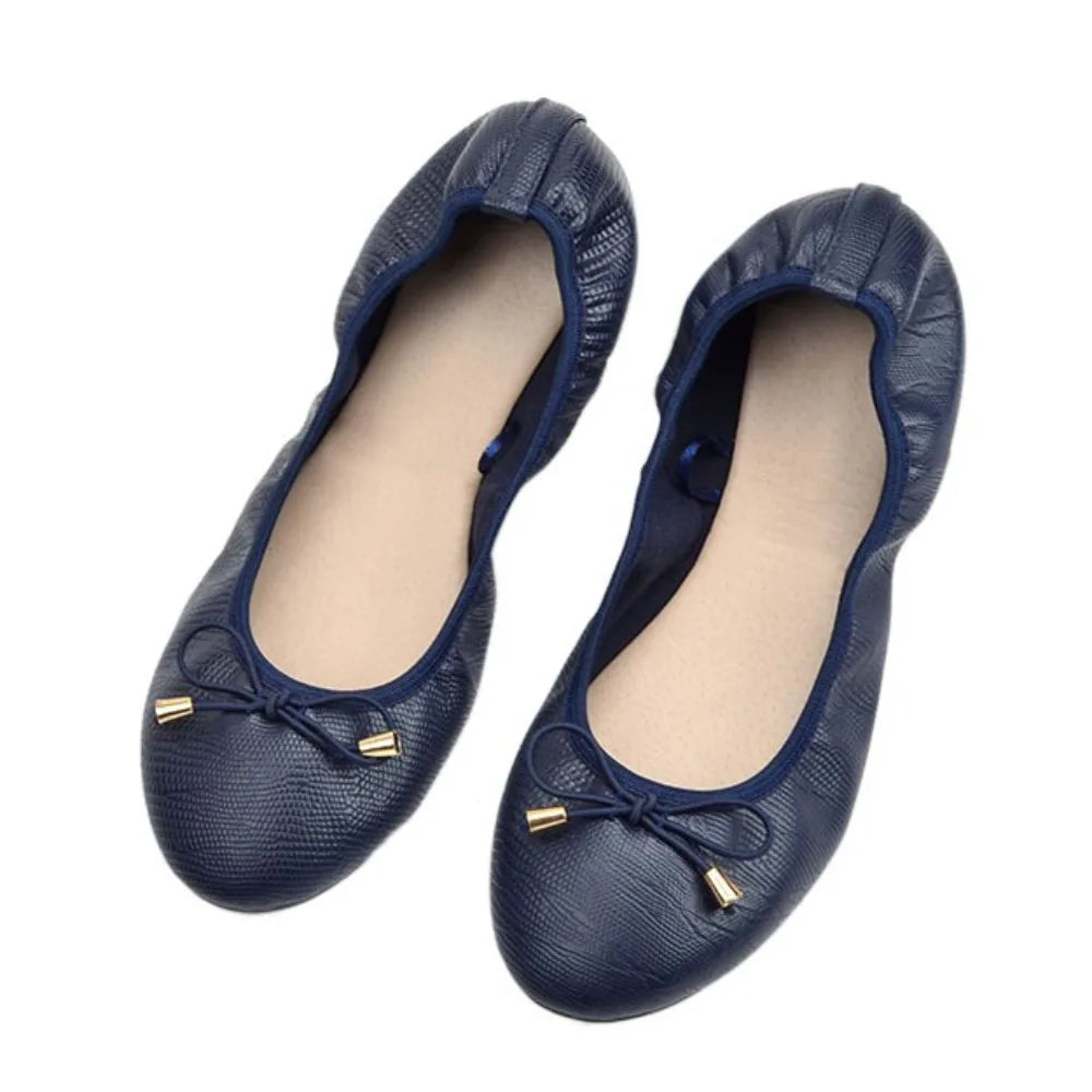 Fashion Shallow Mouth Ballet Shoes Bowknot Thread Ballet Flats