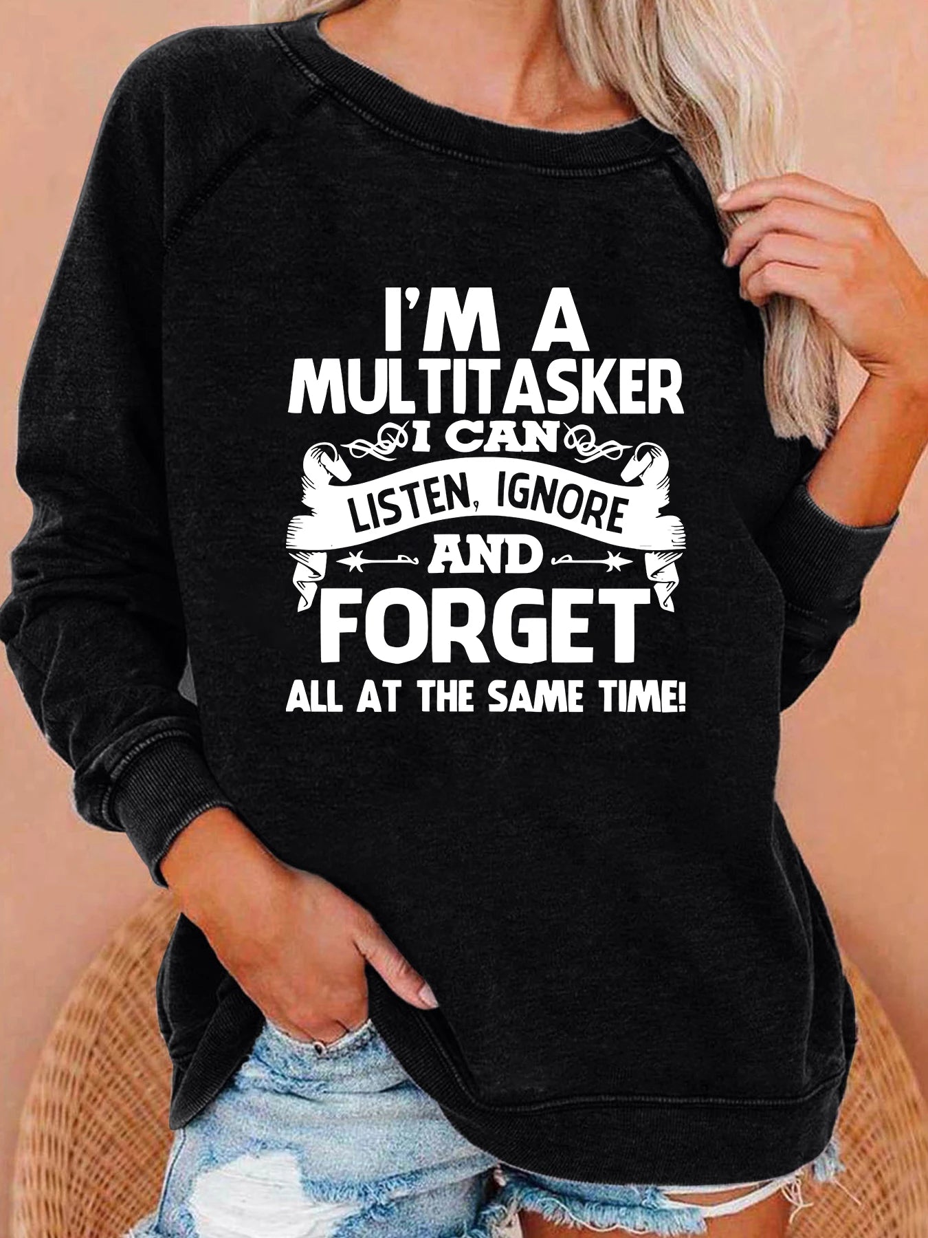 Women Sweatshirt Long Sleeve Casual Crew Neck Top