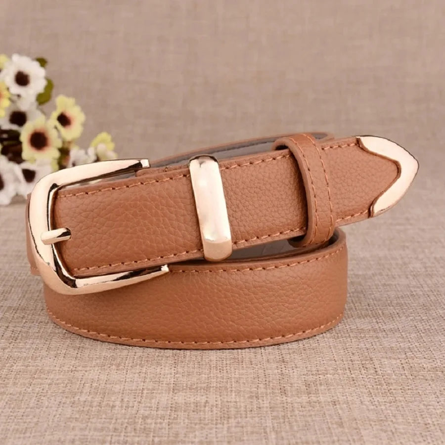 Women's Trousers Belt Leather Trend White Belt