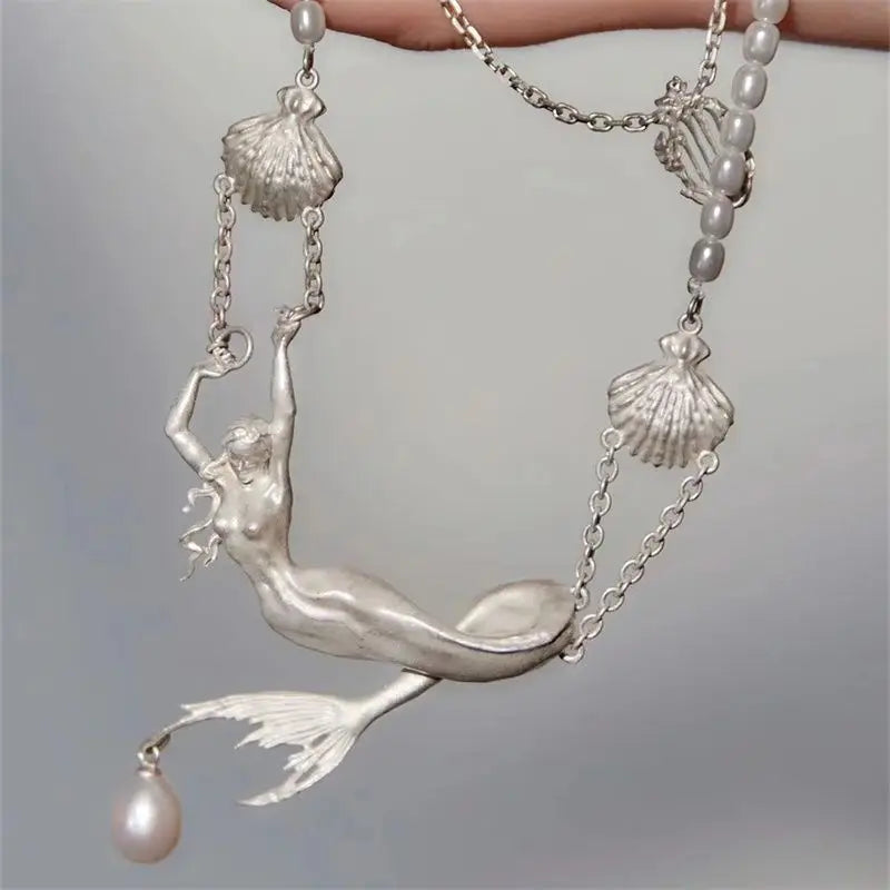 Mermaid Necklace Vintage Style Men's And Women's Jewelry