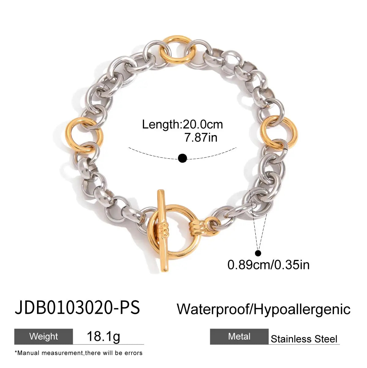 Stainless Steel Fashion Snake Chain Bracelet
