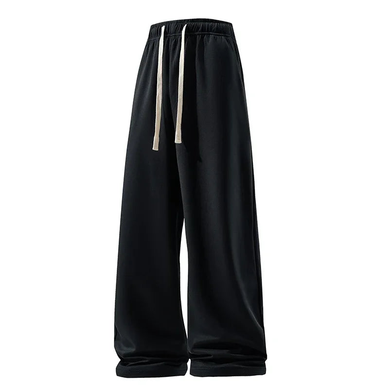 Wide Leg Pant Fashion Sweatpant Elastic High Waist Drawstring
