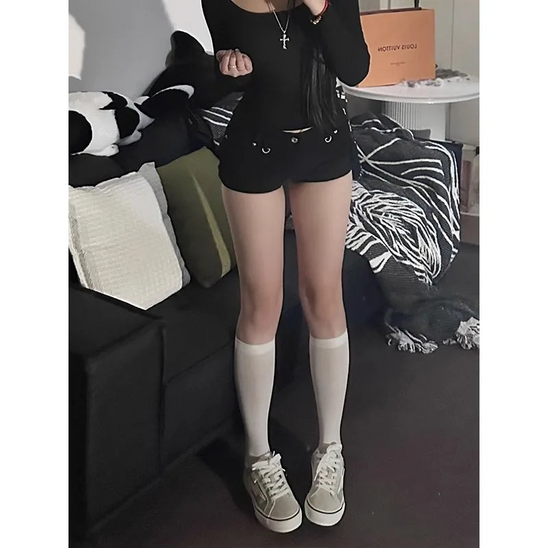 Woman Jeans Low Rise Jeans Baggy Denim Shorts