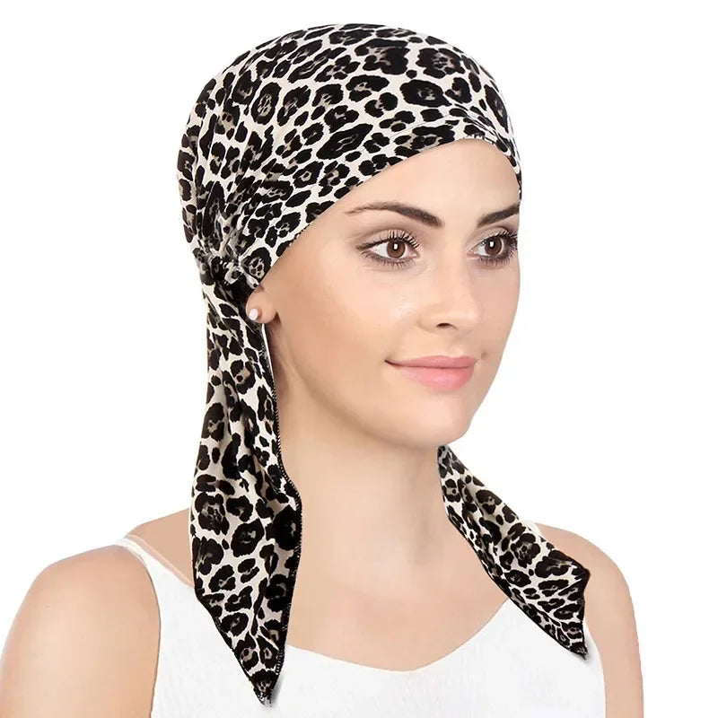 Women Soft Turban Hat Headbands Pre-Tied