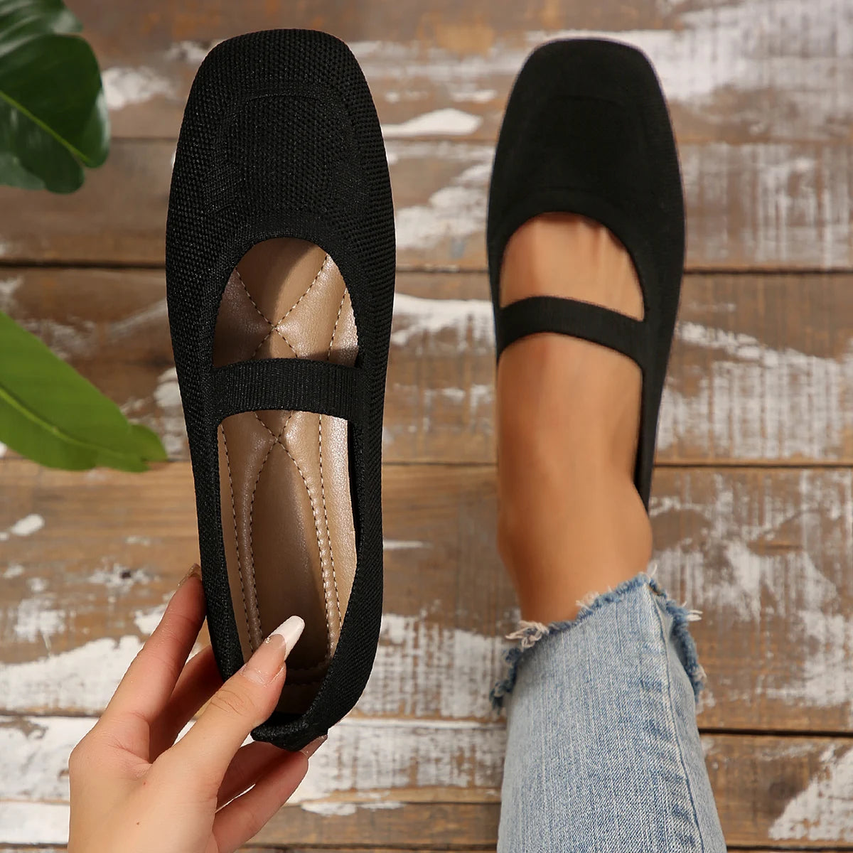Women Flats Summer Trend Knitted Flat Shoes