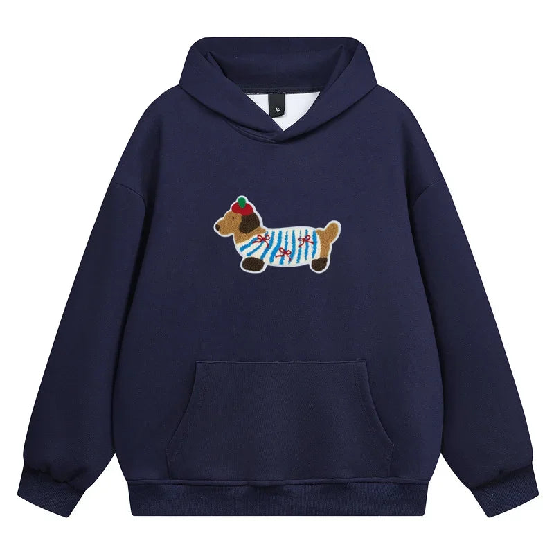 Women Sweatshirt Streetwear Couples Tops Casual Loose Hoodie