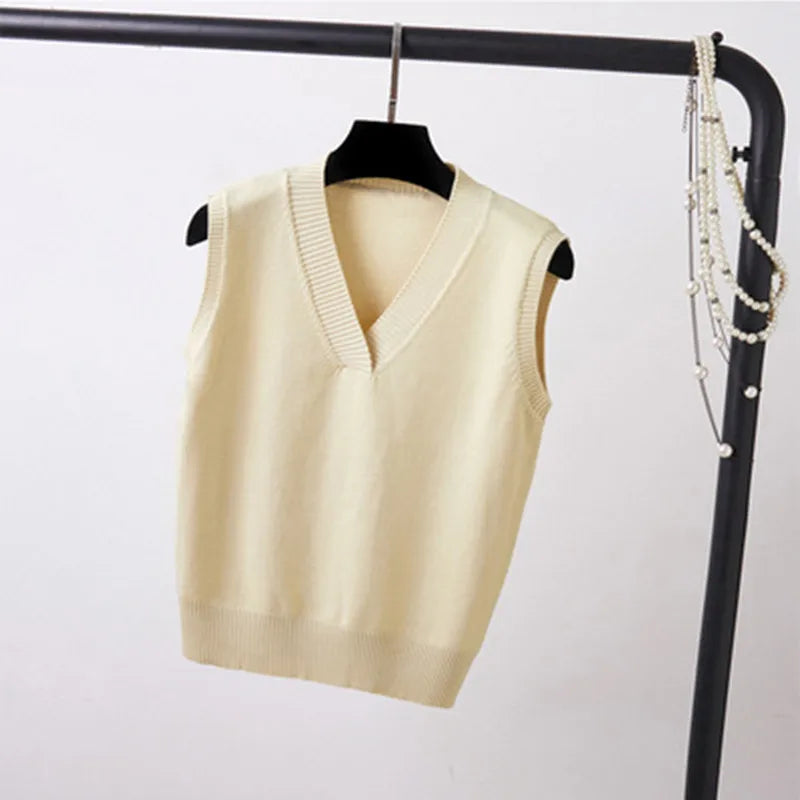 New sweater vest women sleeveless knitwear