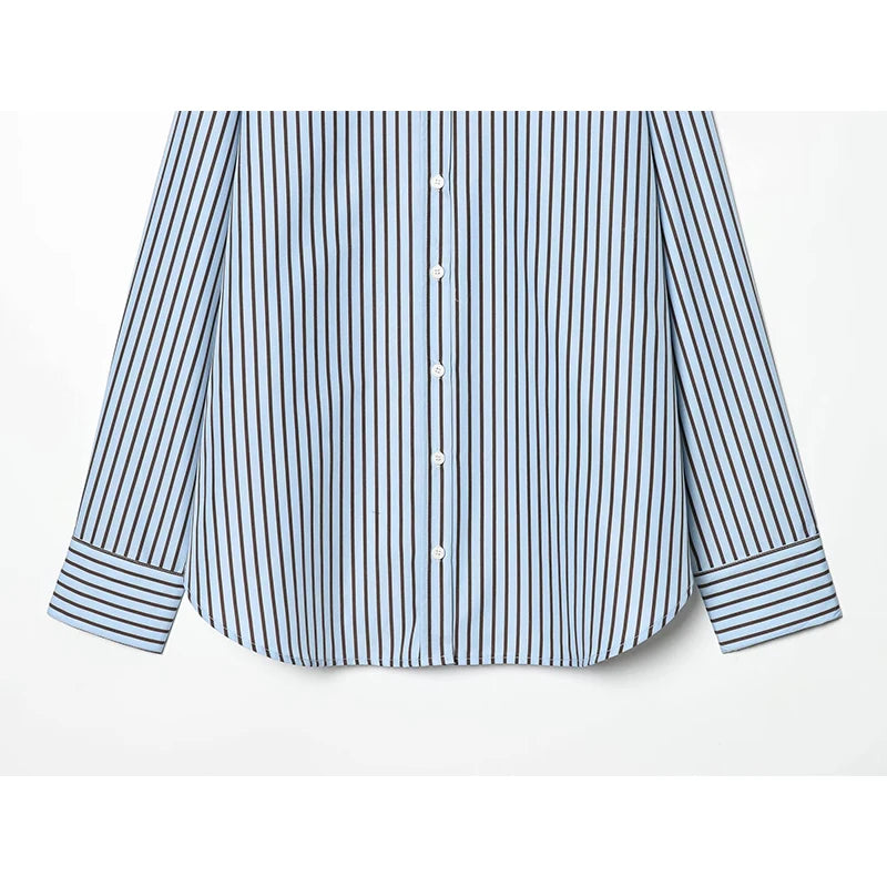 Fashion Blouses Spring Women's Chic Stripes