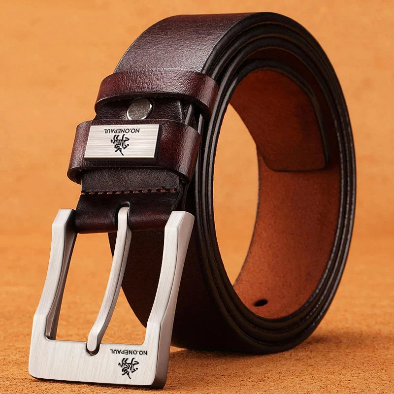 Leather Belts Luxury Strap Vintage Pin Buckle Men Belt