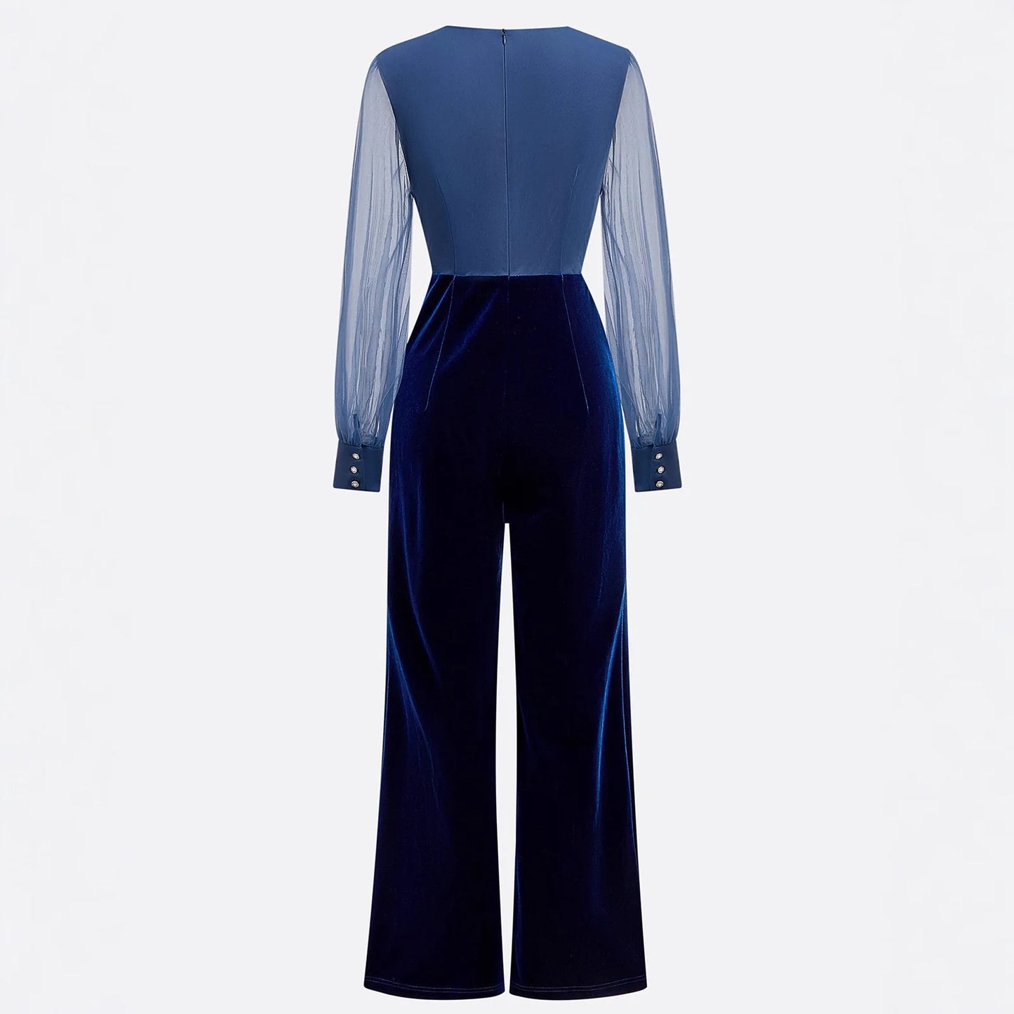 Fashion Jumpsuit Women's Slim Fit Mesh Long-sleeved Jumpsuit