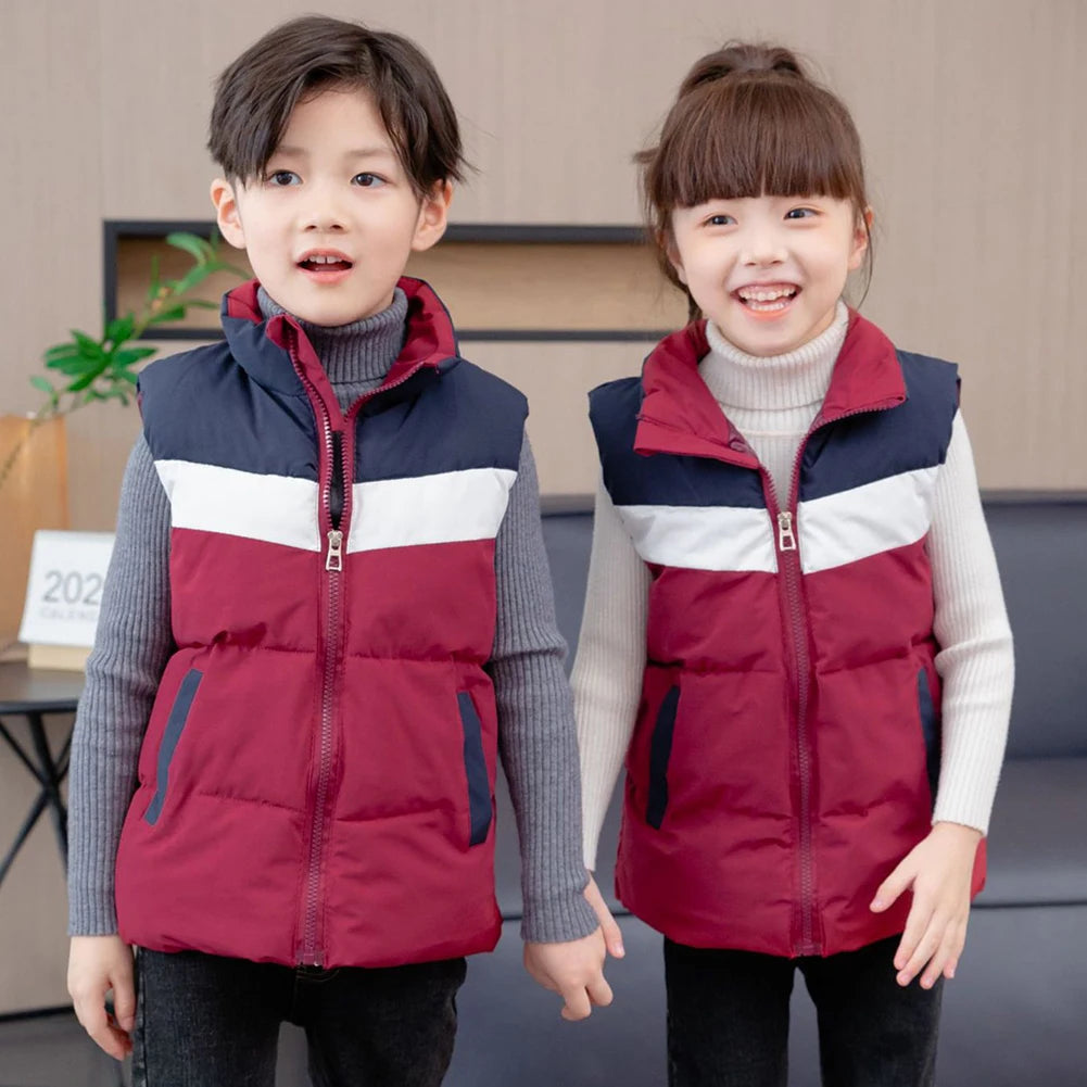Girls Winter Puffer Vest,Lightweight Boys Quilted Ves