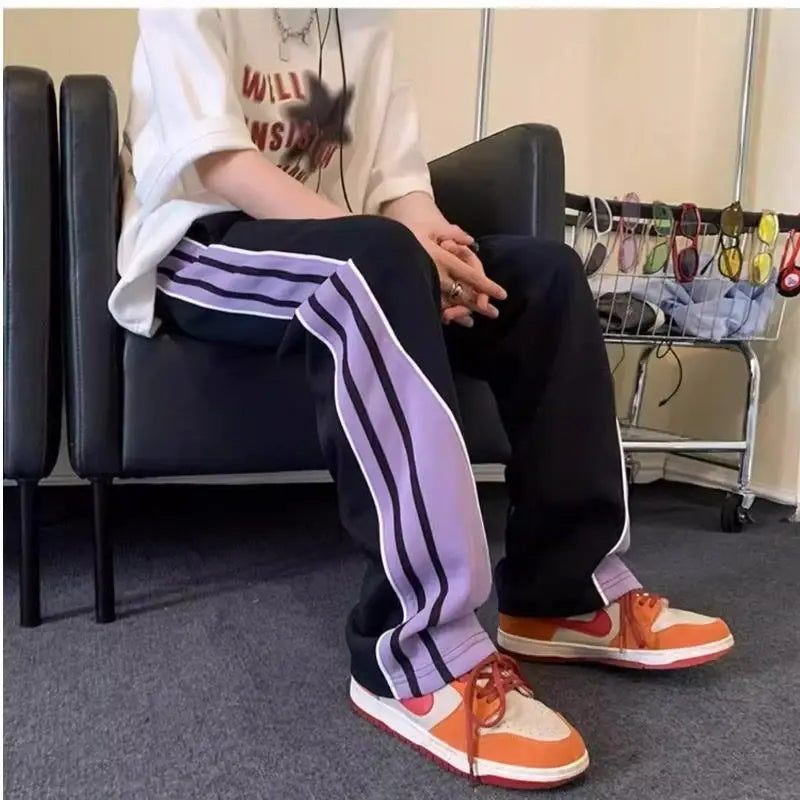 Men's Casual Wide Autumn Winter Straight Pants