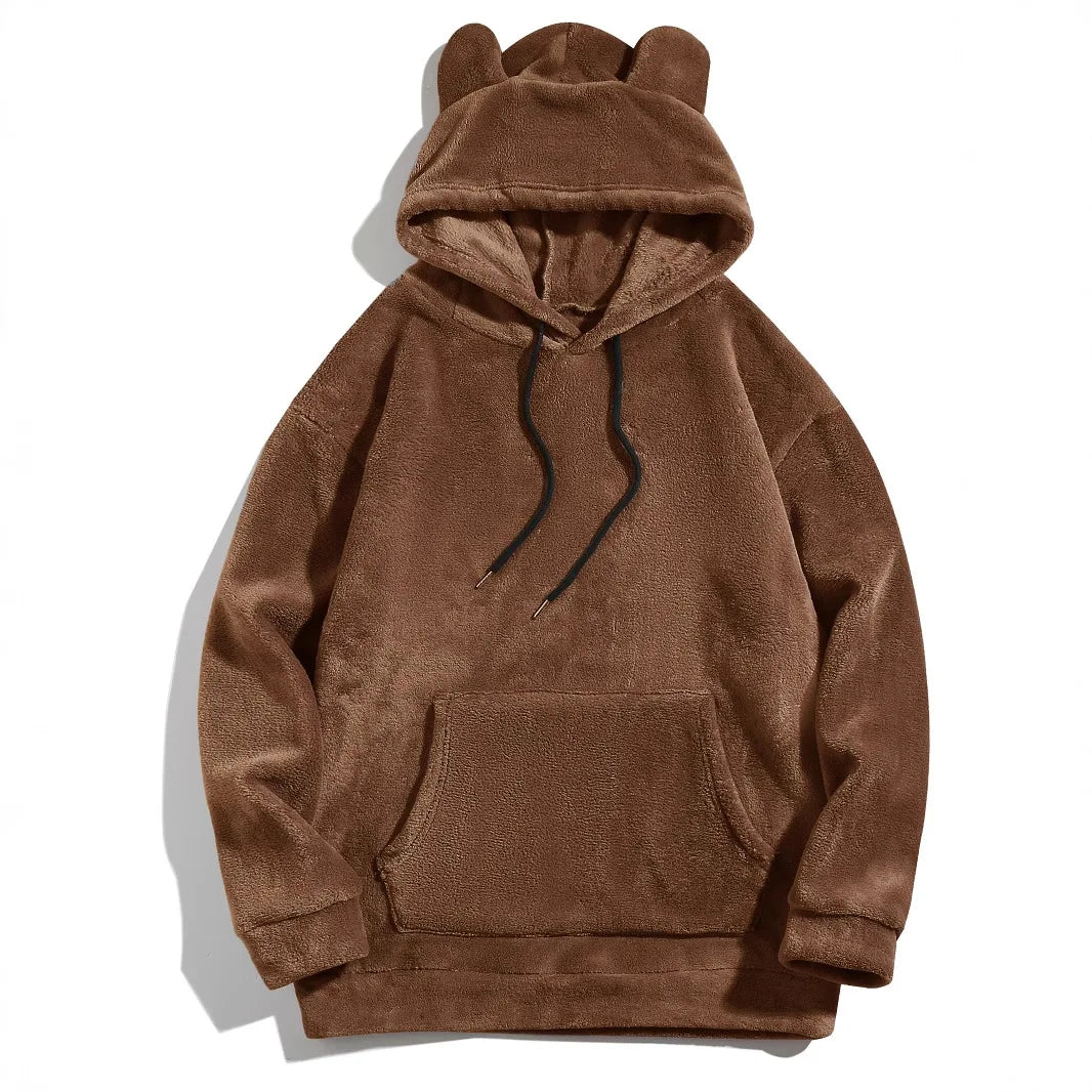 Men and Women Funny Warm Hoodies for Men Clothing Bear Ears