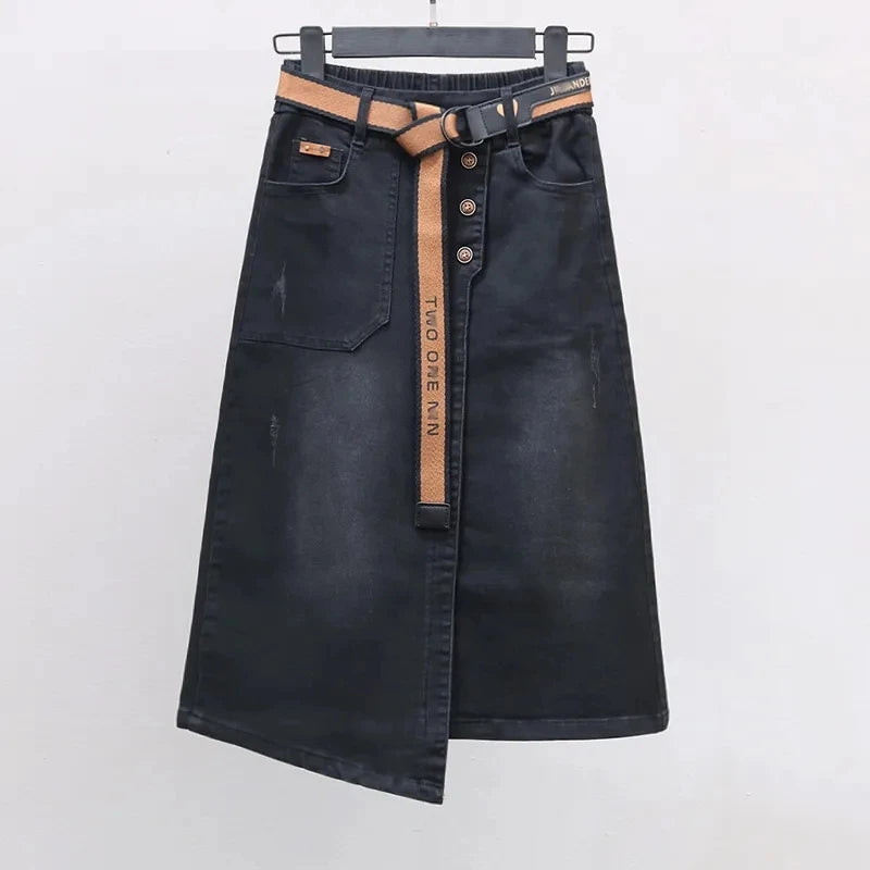 Women's Denim High-waisted Jeans Skirts