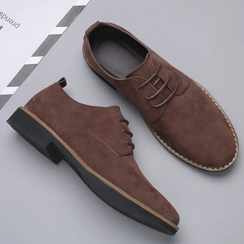 Men's Dress Shoes Leather Suede Casual Men Shoes