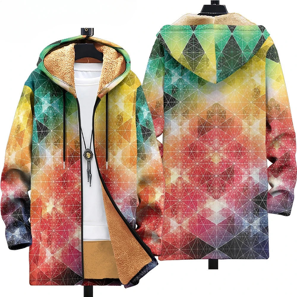 Men Cardigans Coats Retro Aztecs Printed