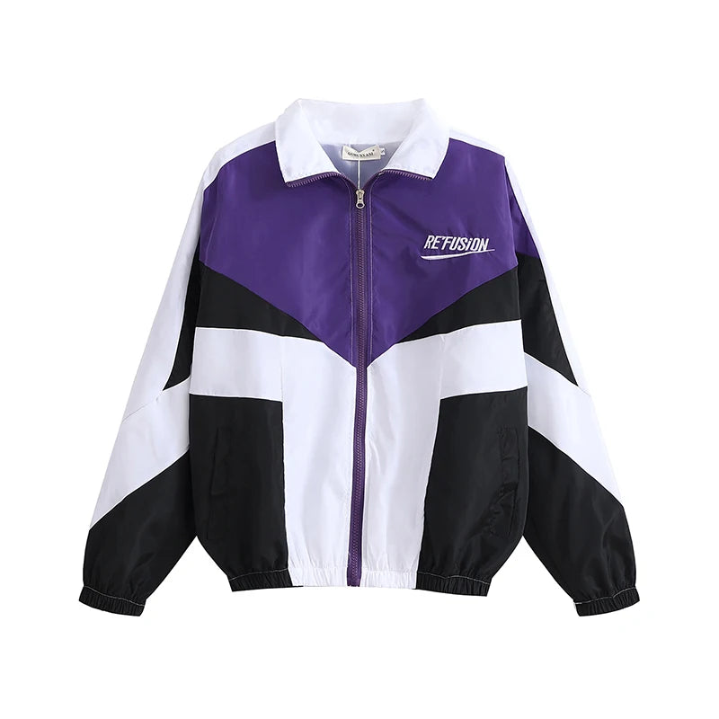 Varsity Jacket Men Patchwork Embroidery Bomber Jacket