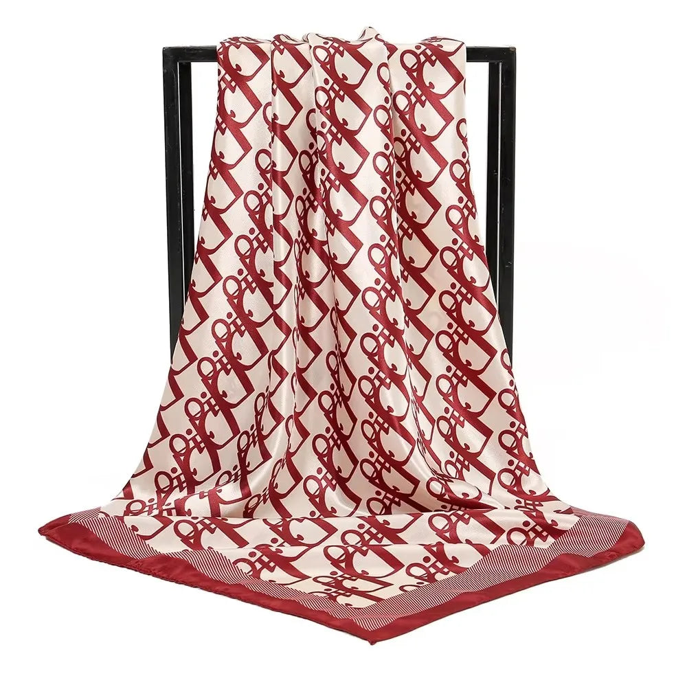 Ladies' Silk imitation Vintage scarf