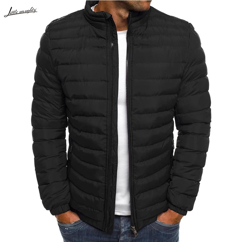 Parkas Solid Hooded Cotton Coat Jacket