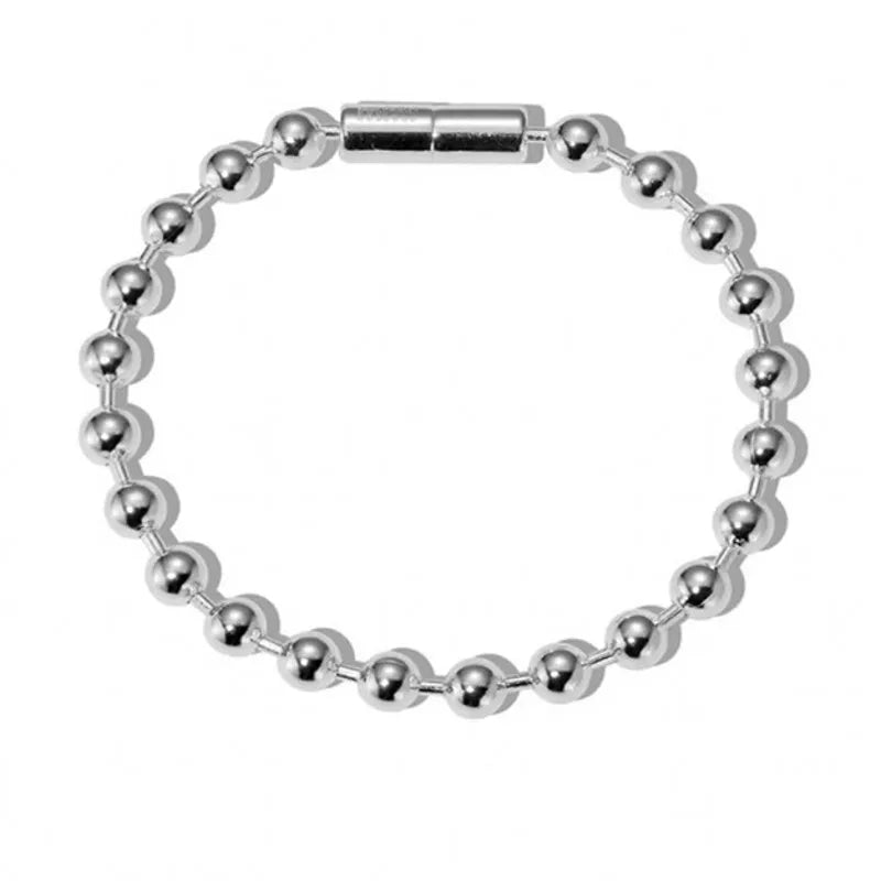 Silver Round Bead Bracelet for Girls