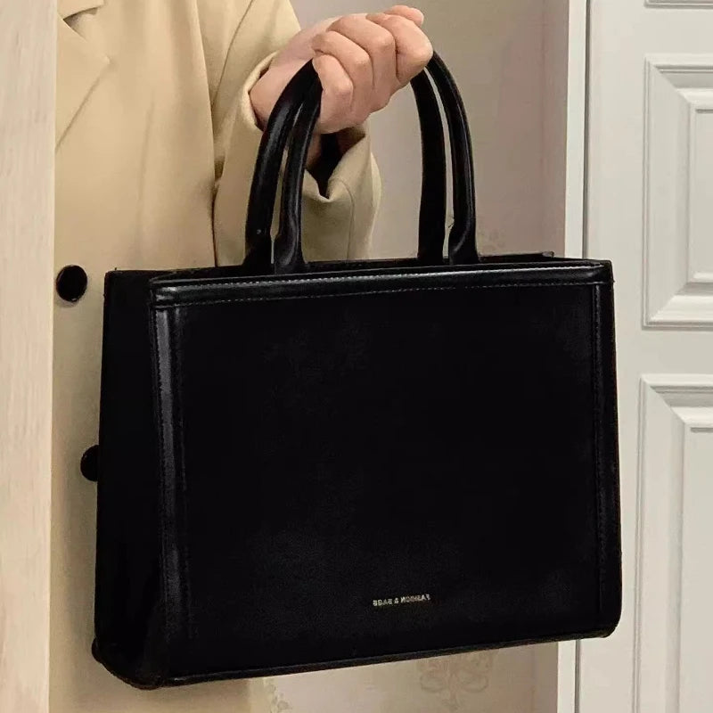 Briefcase Bags Tote Bag for Women Shoulder Bag Large Capacity Retro Purse