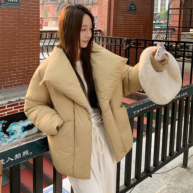 Women's Winter Lapel Puffer Jacket