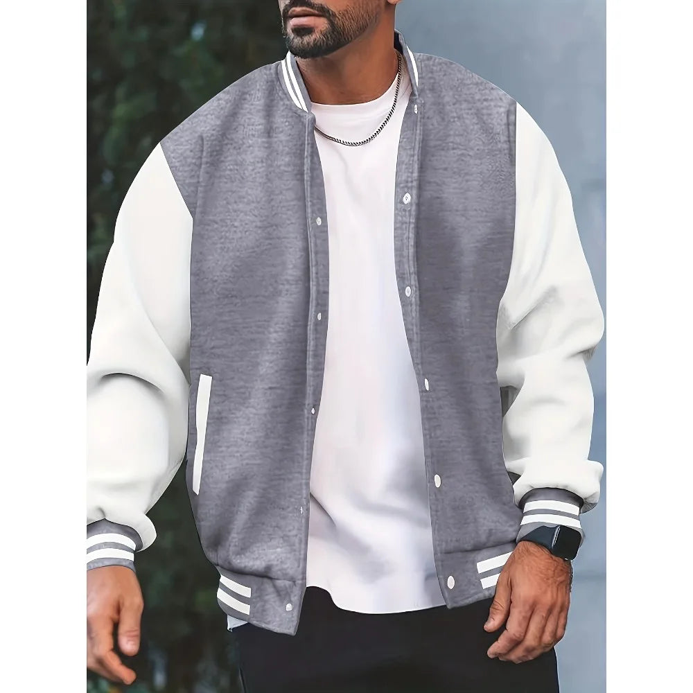 Baseball Jacket, Men's Jacket, Sports Casual Jacket, Suitable for Both Men and Women