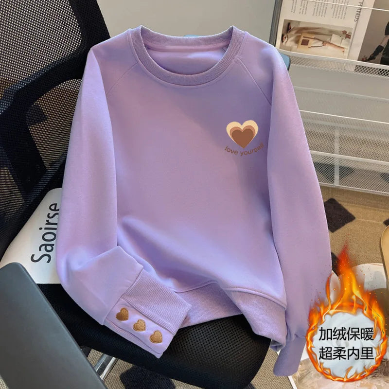 Women's Sweatshirt Loose Casual Pullover Bottoming Shirt Top