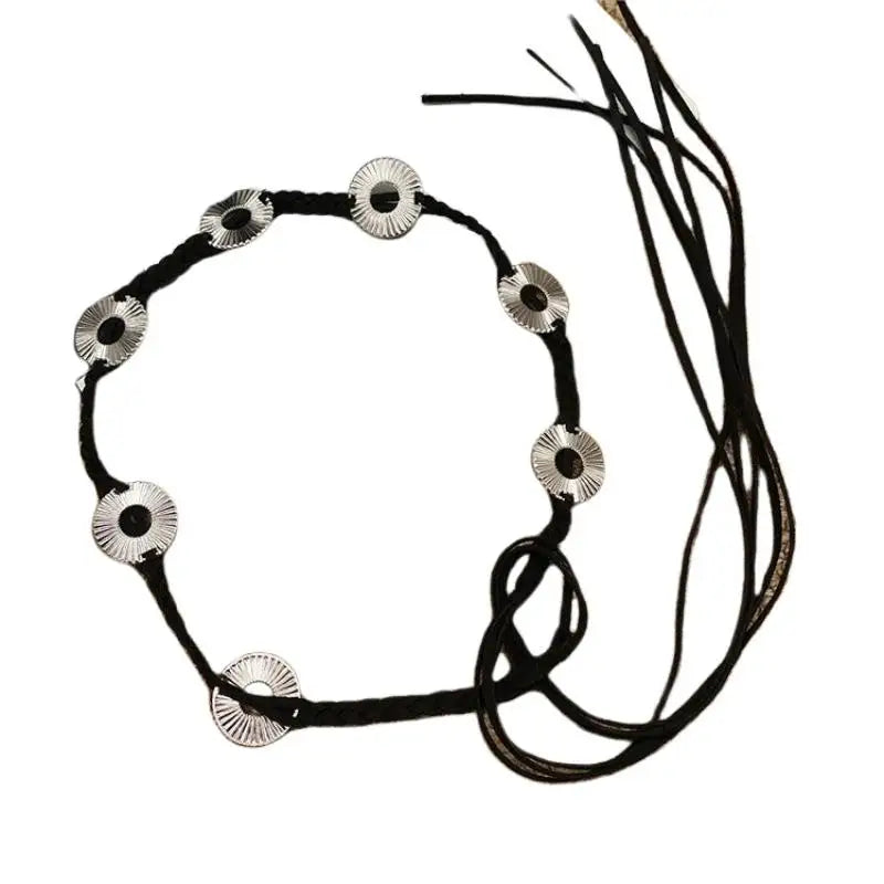 High-End Round Woven Bohemian Belt