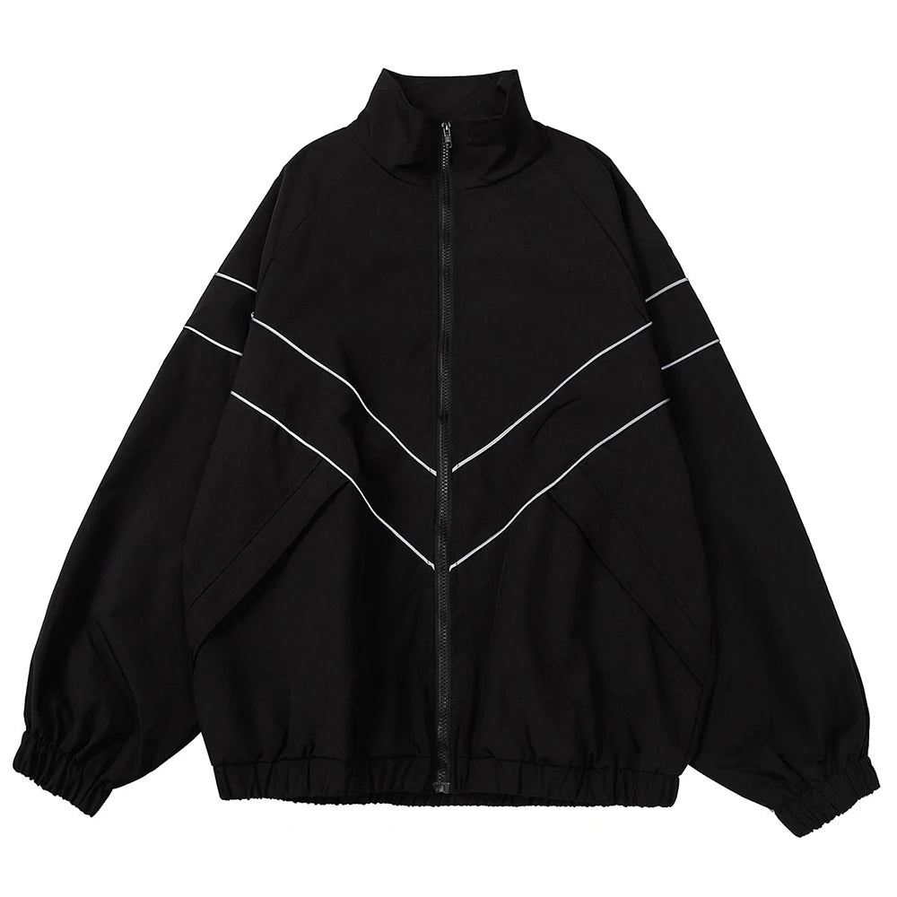 Varsity Jacket High Street Patchwork Windbreaker Coats Women