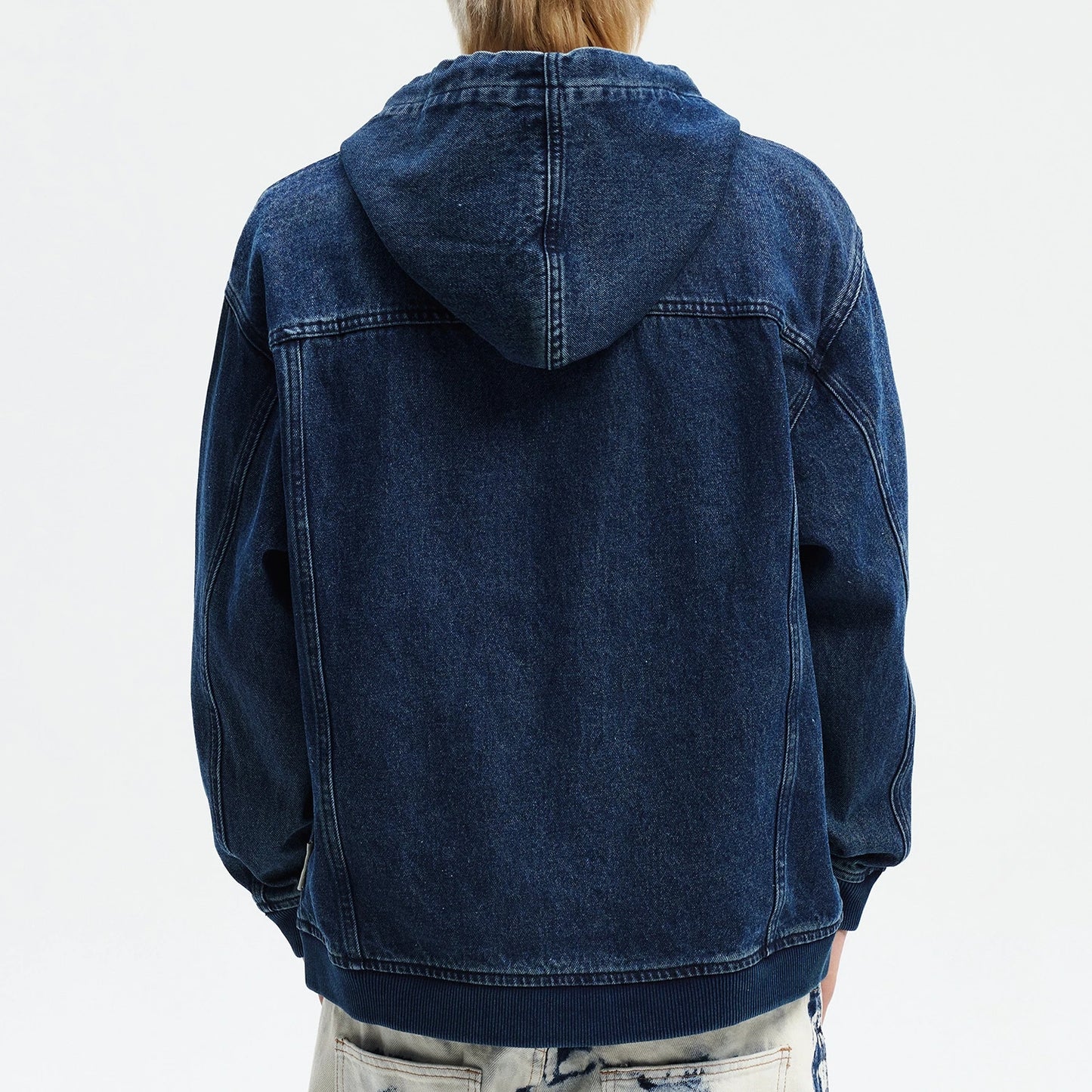 Hooded Denim Coat Plus Size Denim Jacket Casual Zipper Hoodie