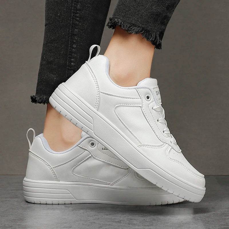 Comfortable White Shoes Ladies Luxury Black Flats Shoes