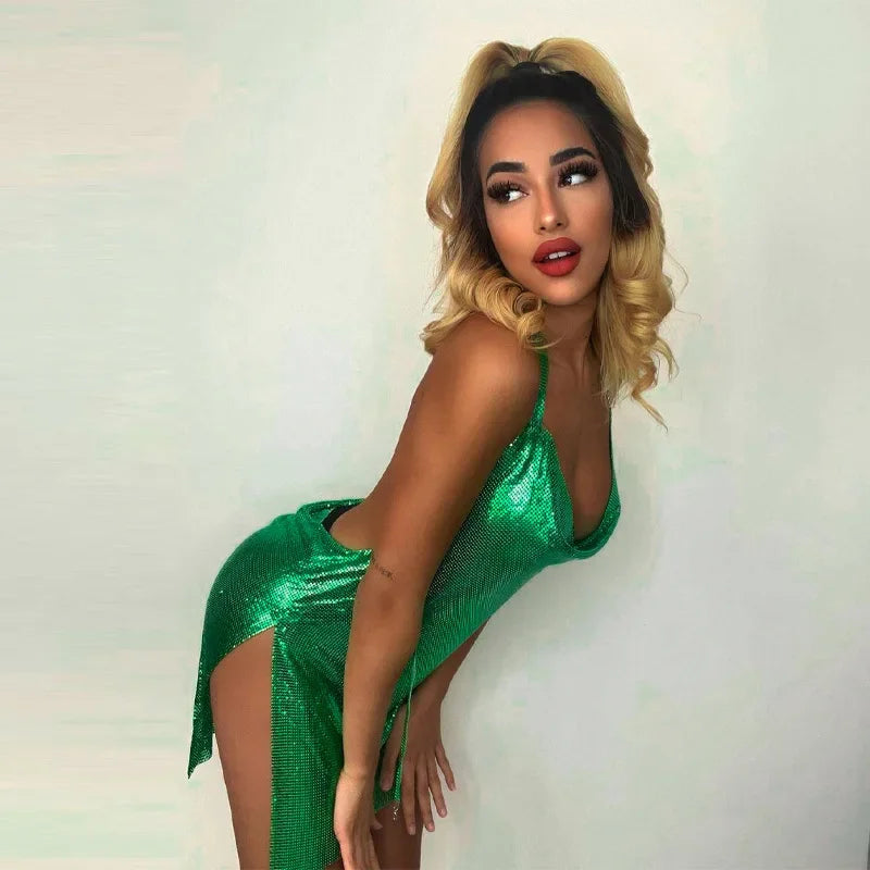 Short Dress with Hanging Neck Backless Dress