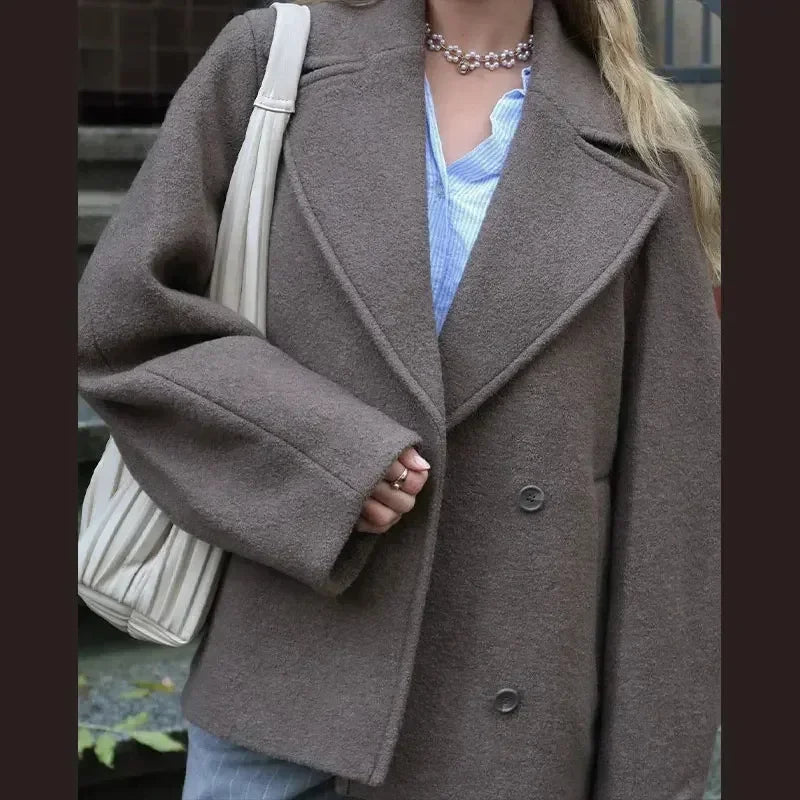 Women's Double Breasted Wool Coat