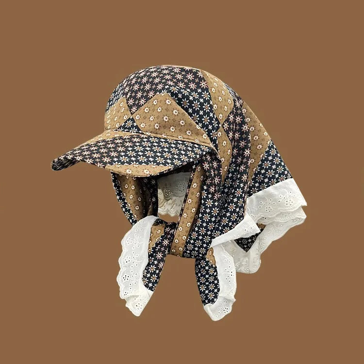 Women's Hats Spring Seaside Vacations Outdoor Headscarves With Straps