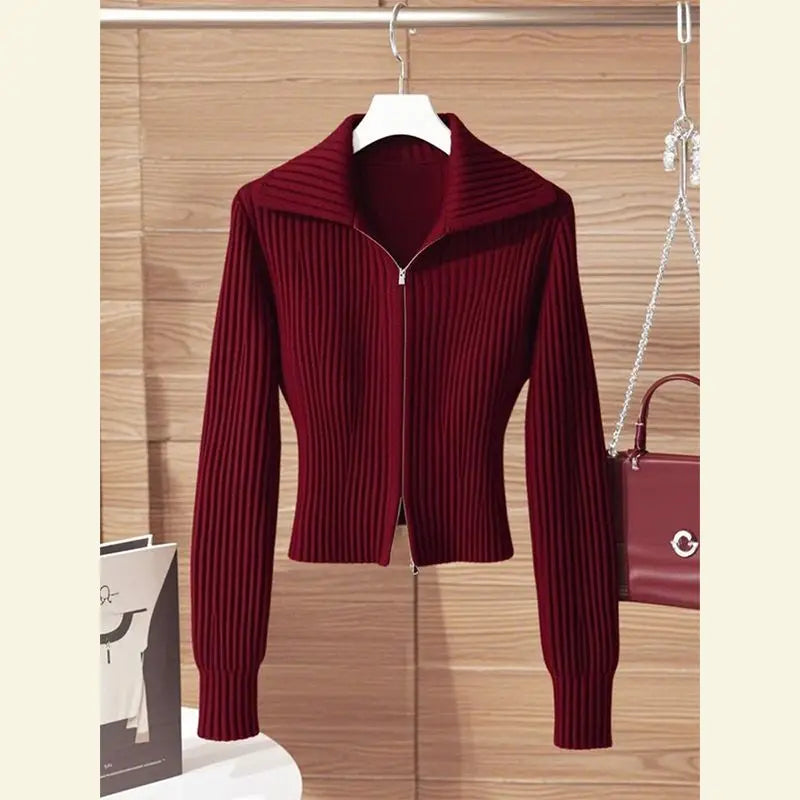 Women's Knit Cardigan Elegant Unique Chic Open Front Fall Tops