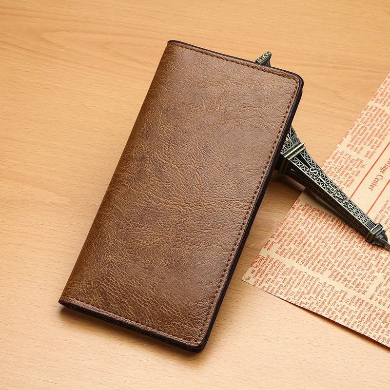 Men's Long Ultra-thin Soft Leather Wallet