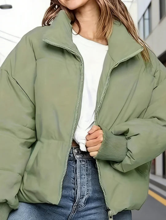 Thickened Oversized Cropped Puffer Jacket