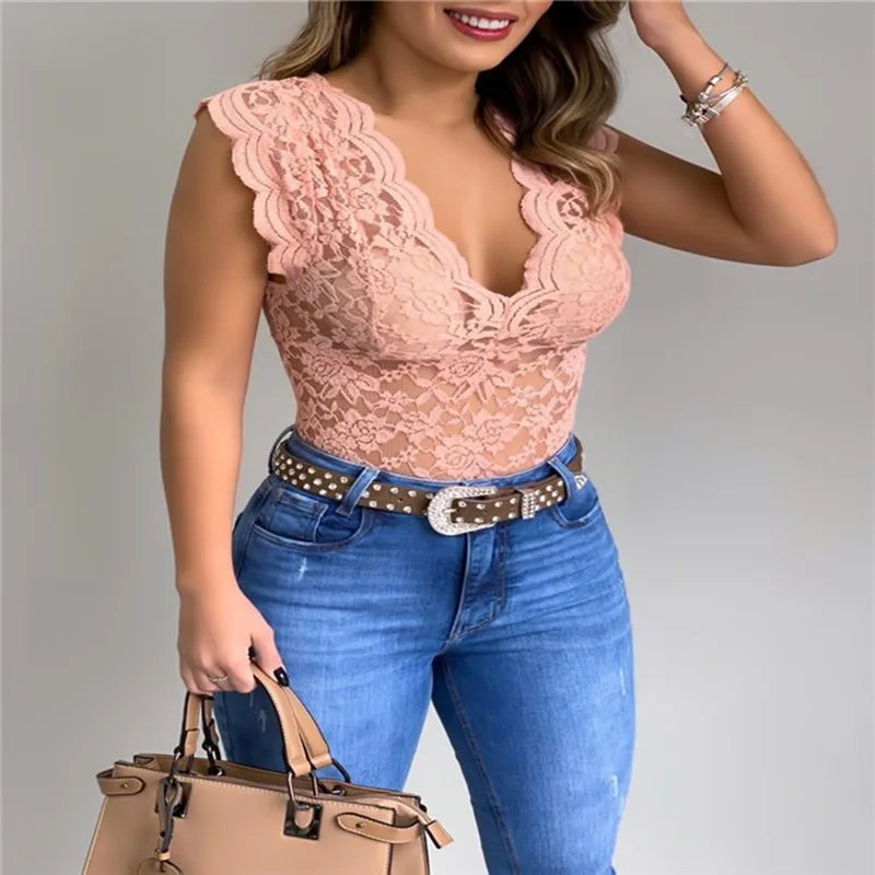 Tanks For Women Lace Sexy Camisole V Neck