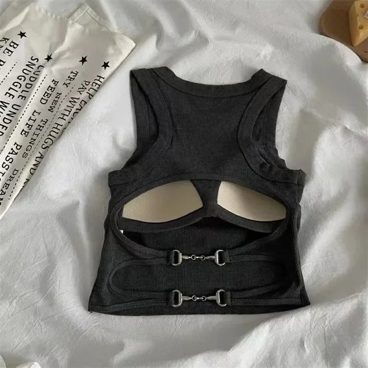 New Women Sports Tank Tops With Bra Pad