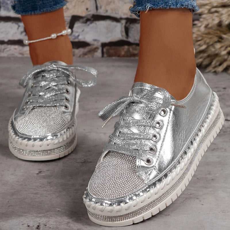 Women Sneakers Round Toe Ballet Flats Sneakers