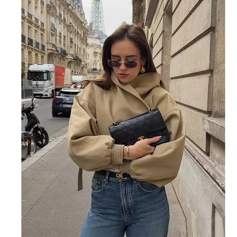 Slim and Elegant Bat Sleeve Spring Warm Jackets Women