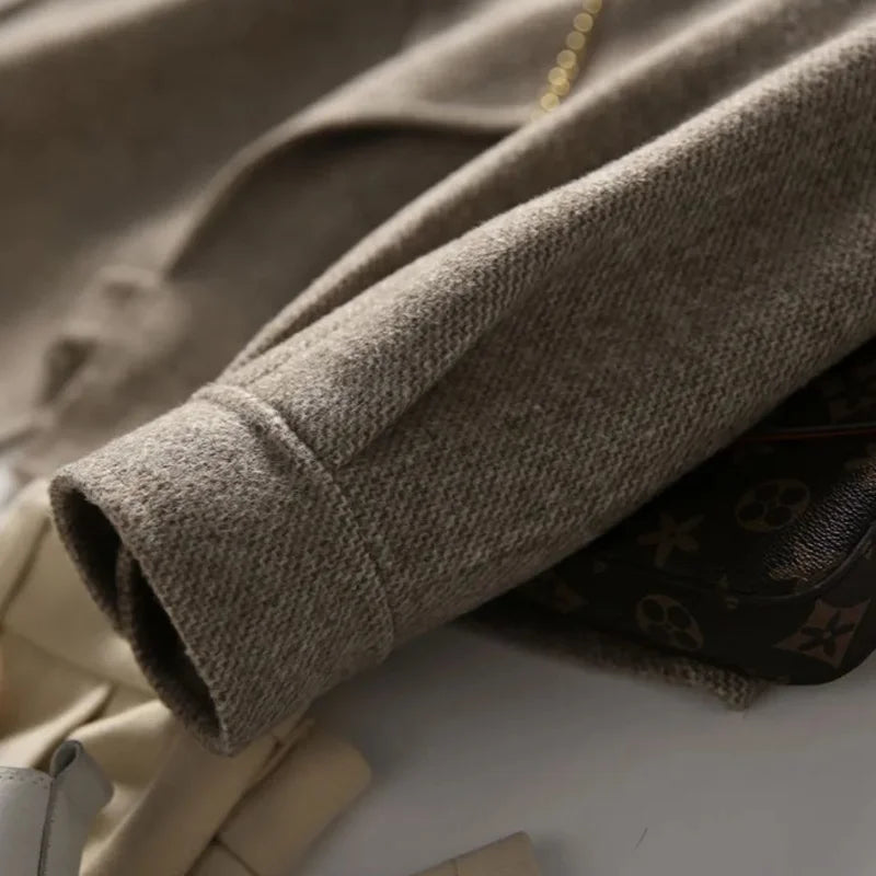 ColdCoats Short Padded Aesthetic Heavy Tweed Female Jacket