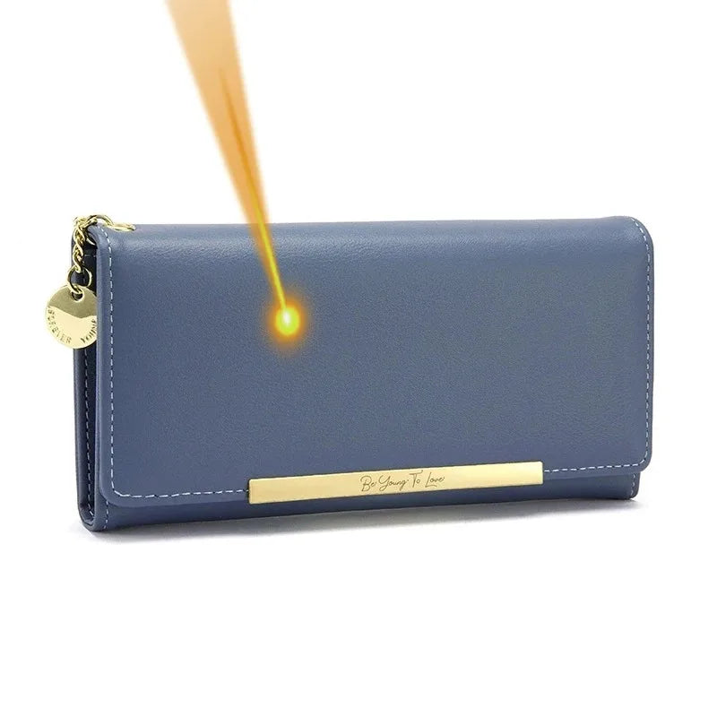 Women Wallet Personalized Leather Purse with Zipper