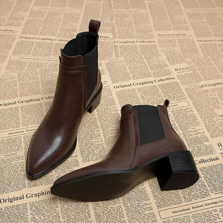 Women's Chelsea Boots Pointed Toe Ankle Boots