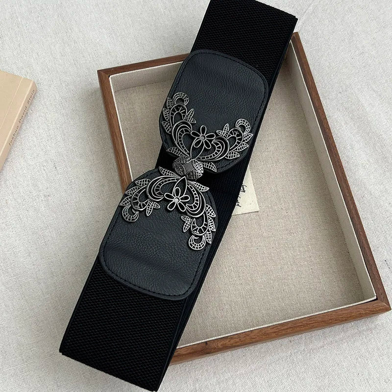 Women's belt with elastic waistband