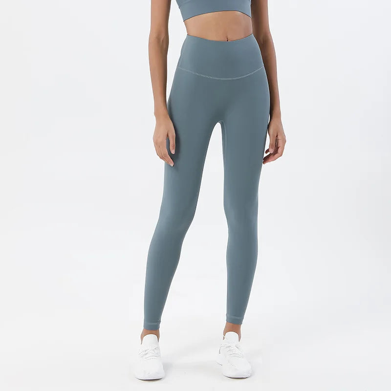 LULU-Style Double-Sided Brushed Yoga Pants