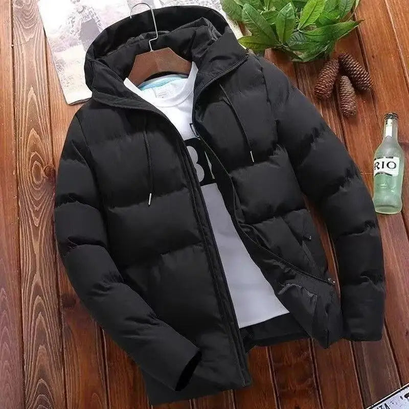 Thick Puffer Jacket Casual Hooded Warm Coat