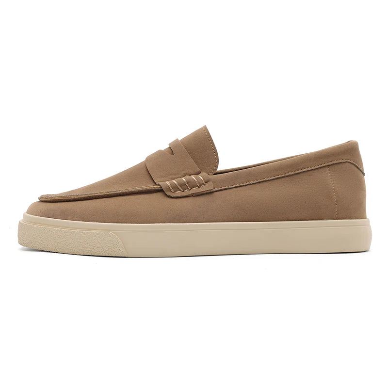New Suede Leather Mens Loafers Cowhide Slip On Flats